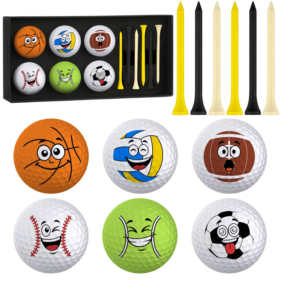 PIUFAM 6-ball golf set with gift box, ideal for gifting and practice.