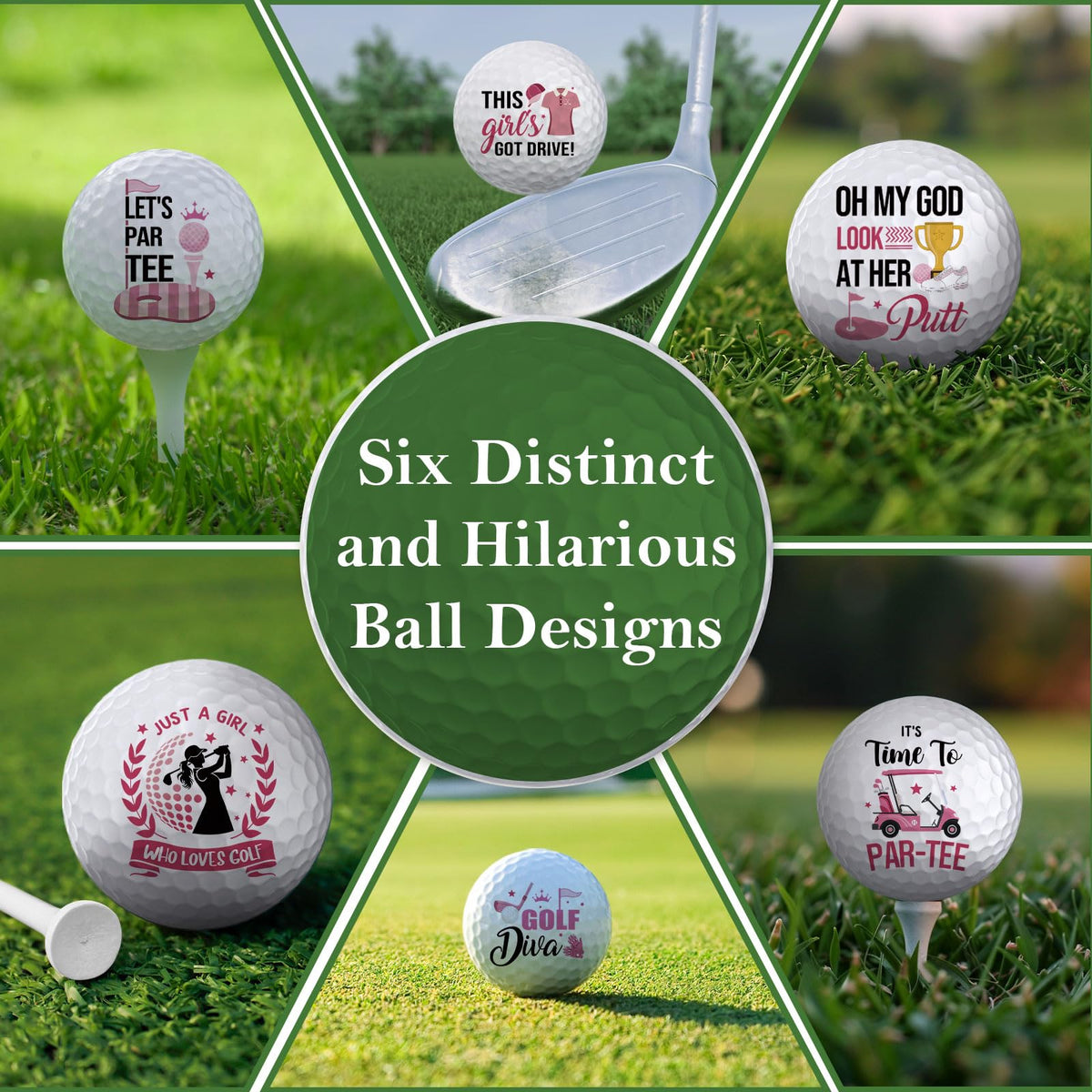 PIUFAM golf balls with blue rubber core and DuPont Surlyn cover for durability