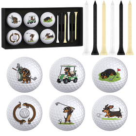 PIUFAM dachshund design golf ball for playful practice sessions.