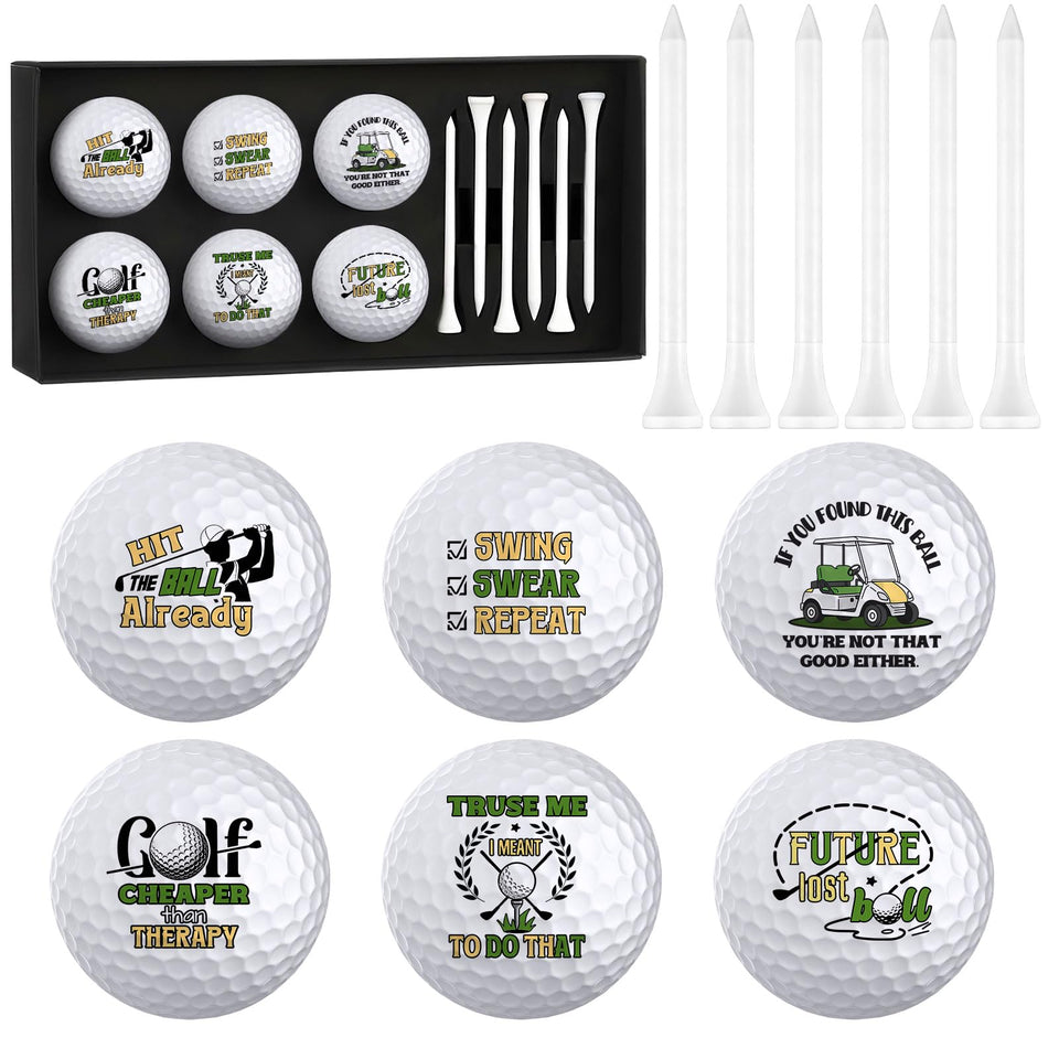 PIUFAM funny golf balls in gift box, ideal for gifting and on-course fun