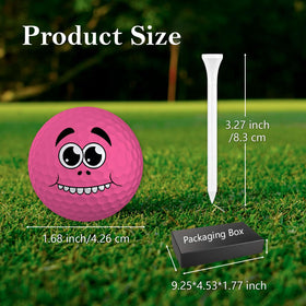 PIUFAM UV-printed humorous graphics on golf balls for course fun.
