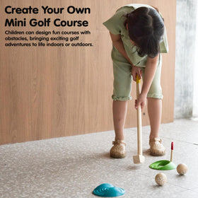 PlanToys Mini Golf Set target flag: clear finishing line for motivation.