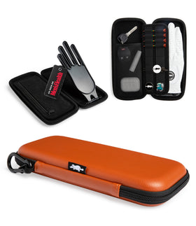 Platypus Golf Co. EVA travel case front view showing compact organization for quick gear access