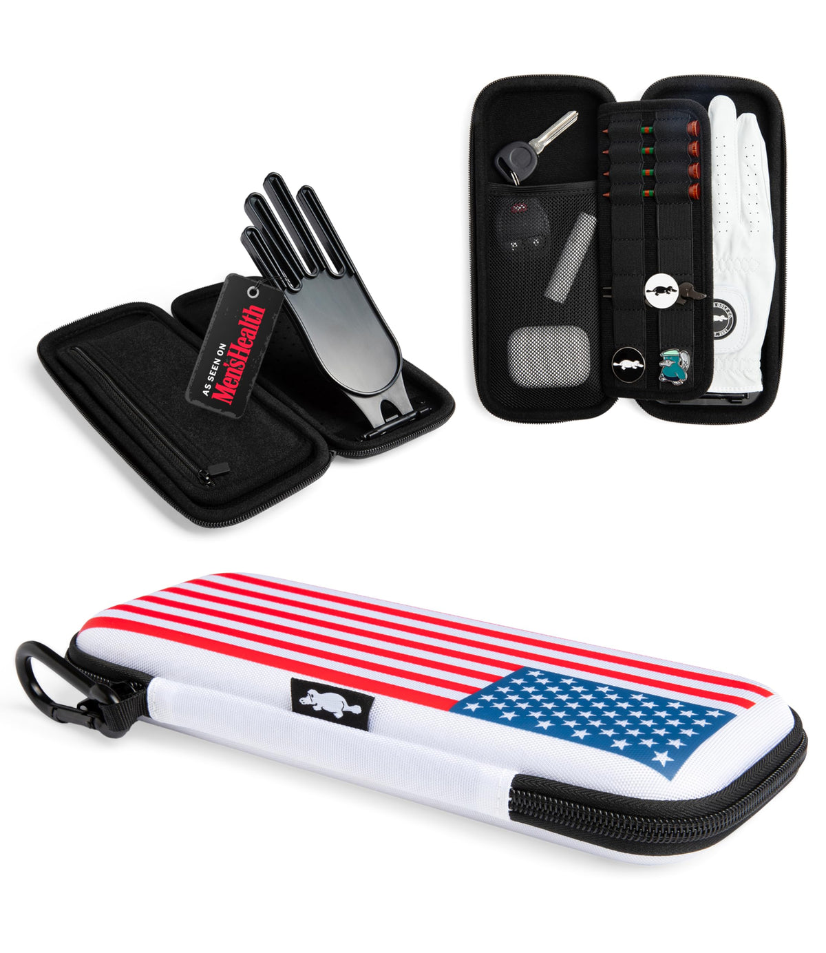 Platypus Golf Co. EVA Travel Case Organizer with glove shaper keeps glove form between rounds.