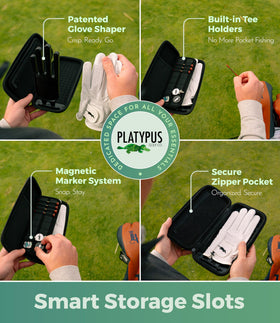 Platypus Golf Co. mesh pocket provides easy access to small items.