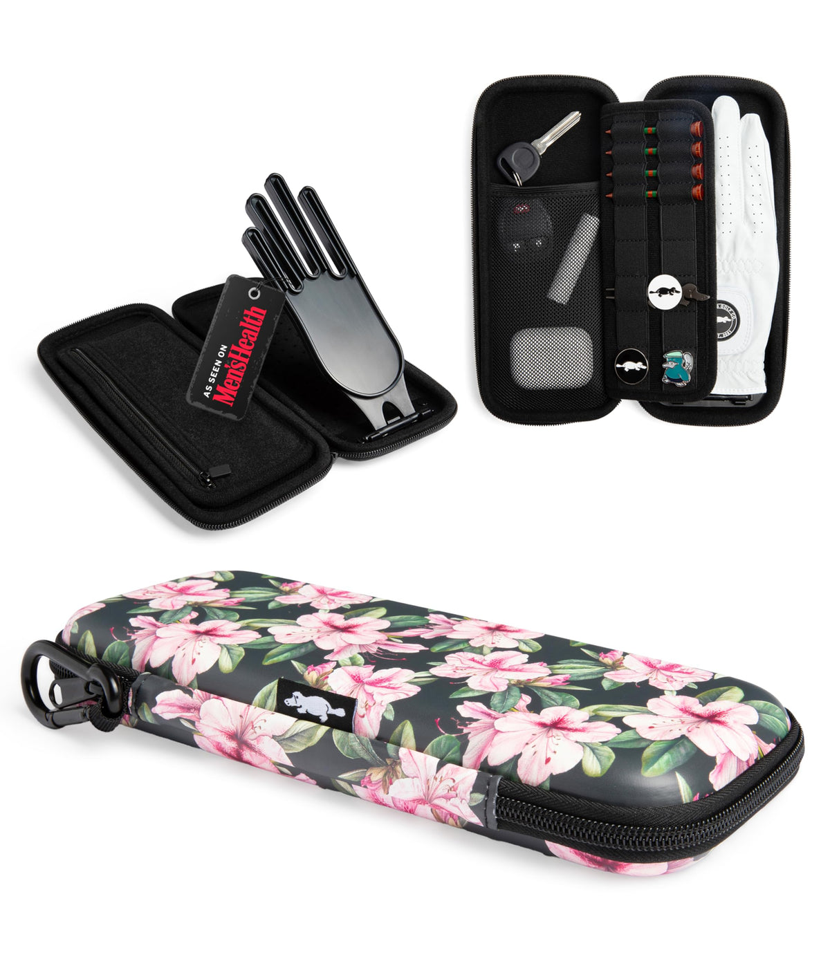 Platypus Golf Co EVA travel case organizer keeps gear neatly organized on the course.