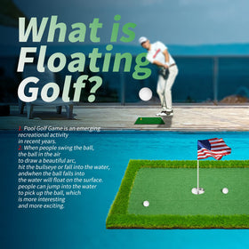 PLBBJH floating golf green with central 7 inch target improves aim during play