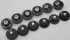 PLESIU Ping G30 weights kit with six adjustable weights for driver customization.