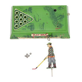 plplaaoo Clockwork Vintage Tinplate Golf Toy brake lever for control