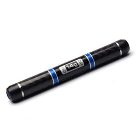 Close-up of PLUSKER 14g weight reveals aluminium alloy and stainless steel construction.