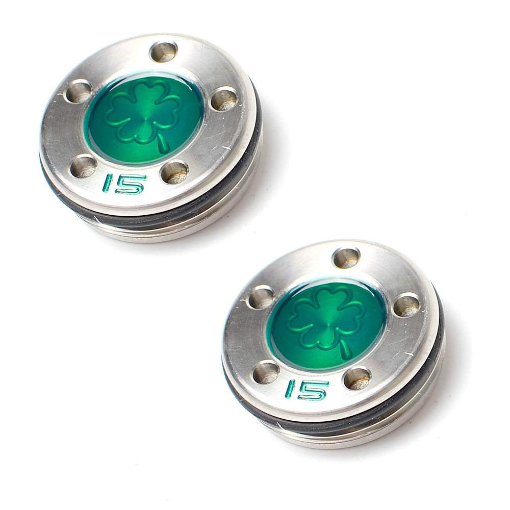 PLUSKER putter weights with green clover pattern for smoother, more consistent strokes.