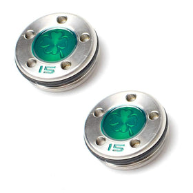 PLUSKER putter weights with green clover pattern for smoother, more consistent strokes.
