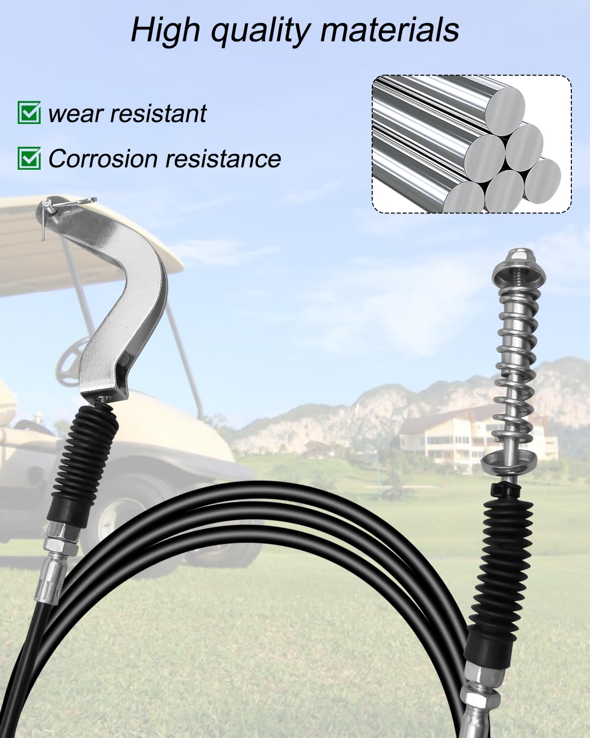 PNYZIK 50.5-inch shift cable fits EZGO 1996-2001 models.