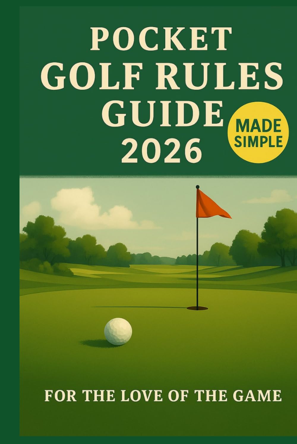 Pocket Golf Rules Guide 2026 cover highlighting simple rule explanations for new golfers