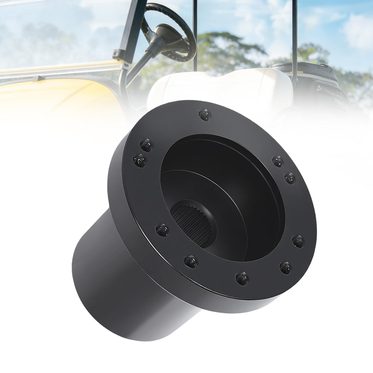 Podoy golf wheel adapter with 5-hole wheel for Club Car DS, secure fit