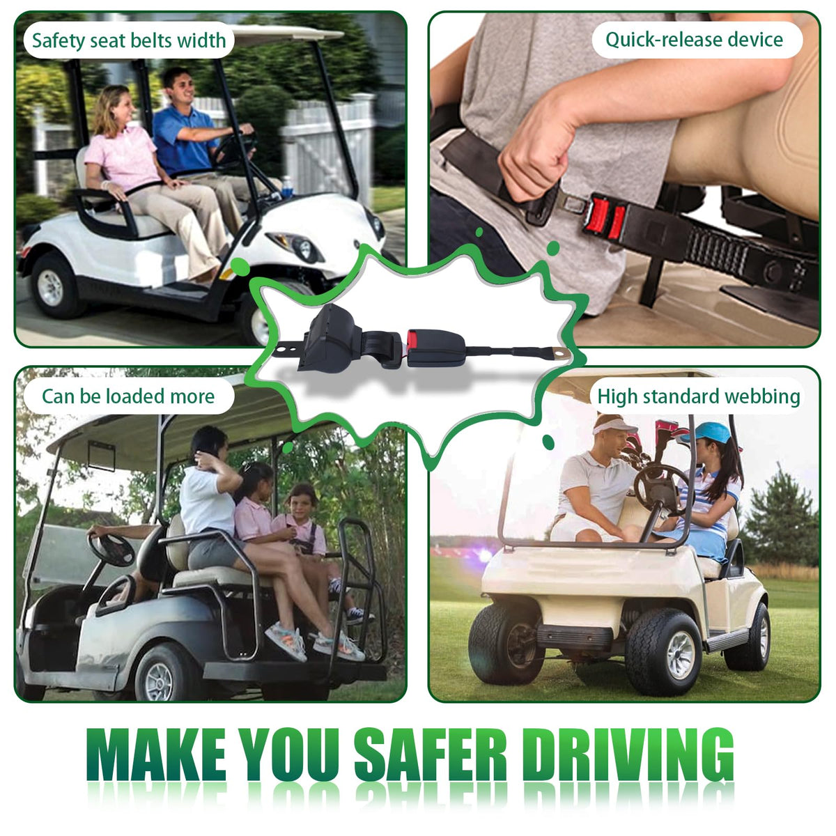 Podoy retractable belt kit side view highlighting auto-retracting mechanism for smooth use.
