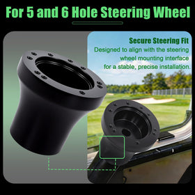 Podoy spline base ensures stable, precise steering wheel mounting.