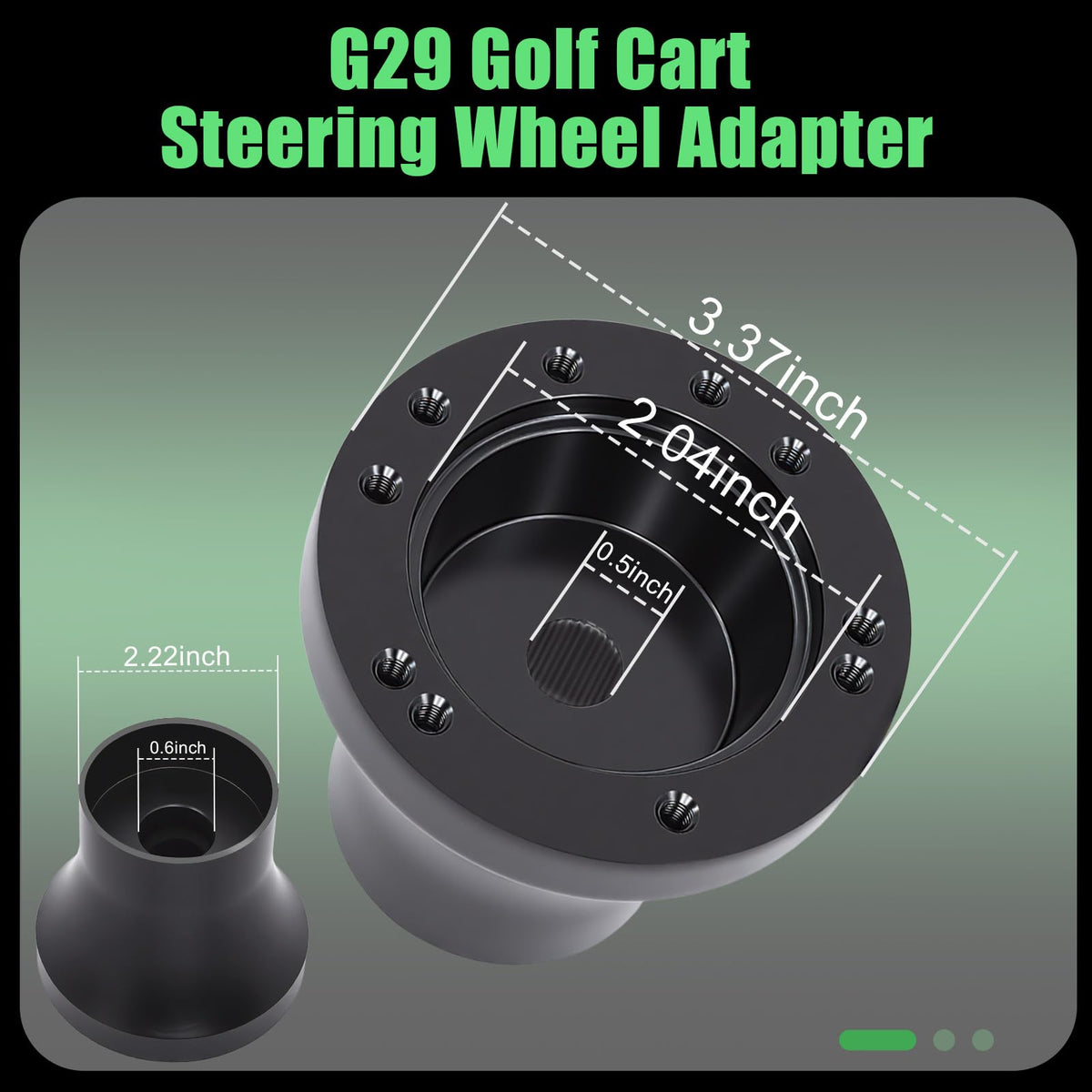 Podoy steering wheel upgrade improves custom look on Yamaha golf carts.