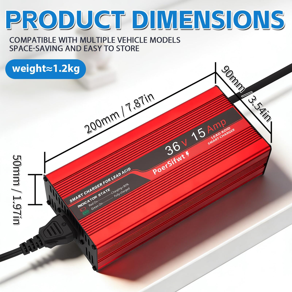 PoerSifwt aluminum casing boosts durability and heat dissipation.