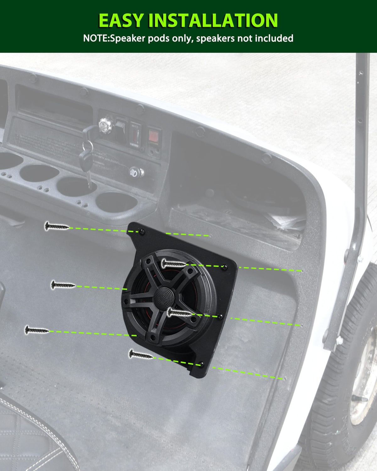 POKIAUTO dual pods optimize sound direction toward both rider areas