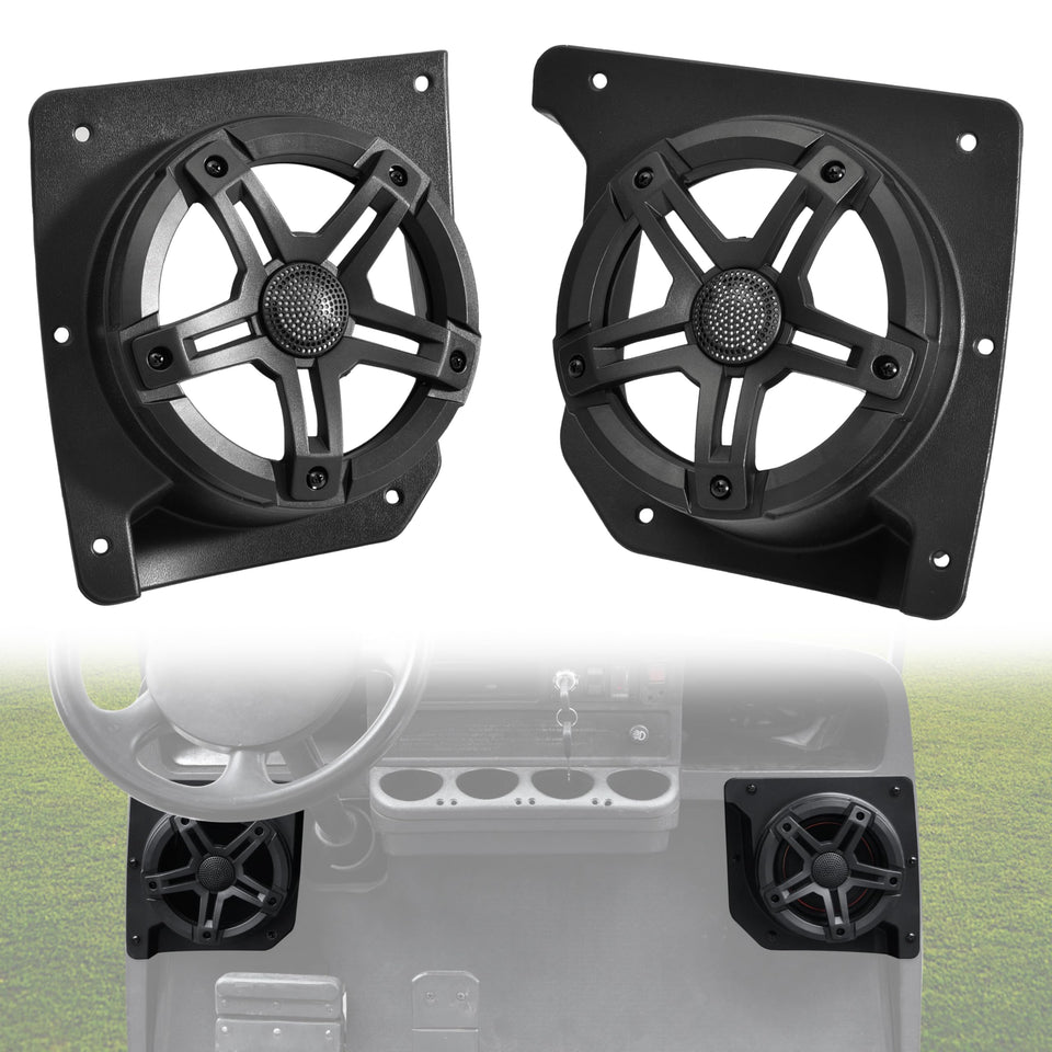 POKIAUTO 6.5-inch speaker pod under dash front view for EZGO TXT audio optimization