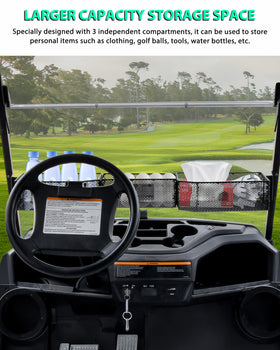POKIAUTO black powder-coated metal construction resists scratches for daily golf cart use.