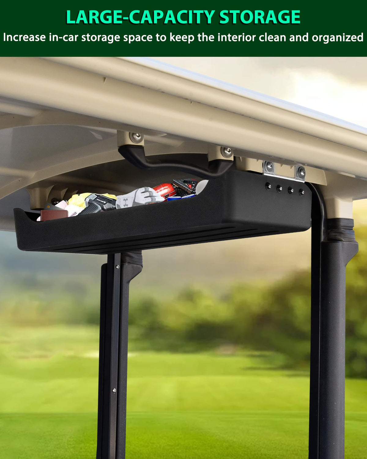 POKIAUTO brackets closeup showing sturdy powder-coated support for secure mounting