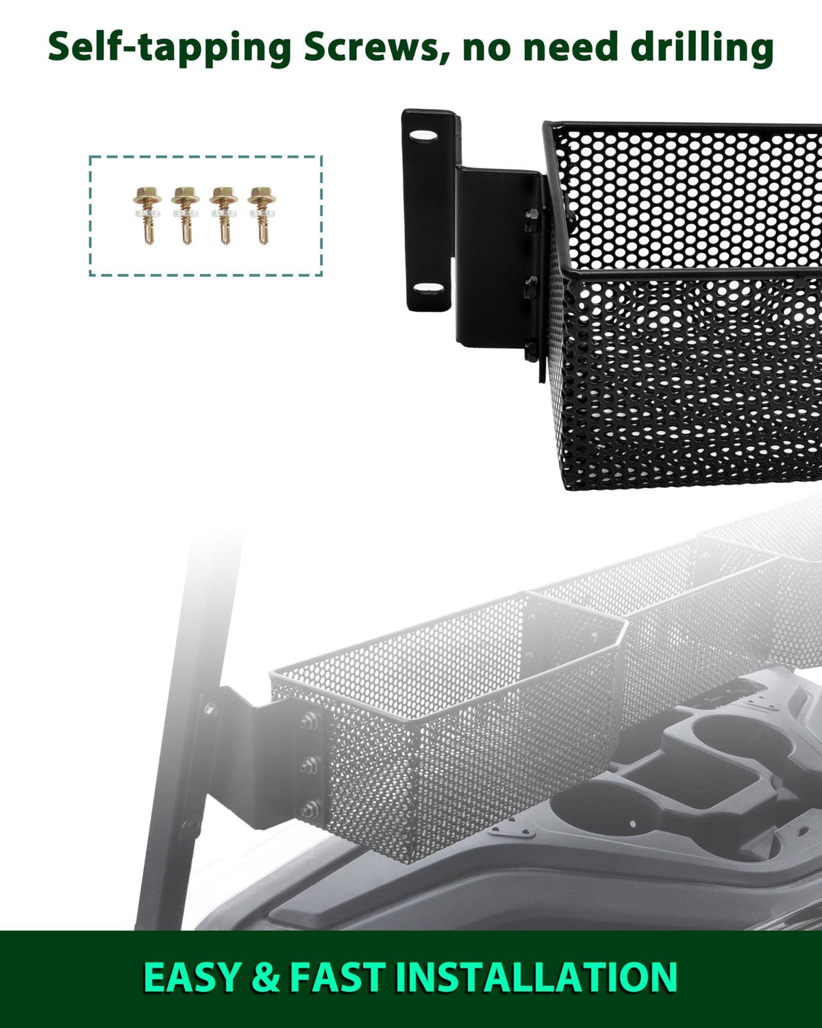 POKIAUTO front basket keeps essentials within reach during rides.