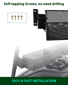 POKIAUTO front basket keeps essentials within reach during rides.