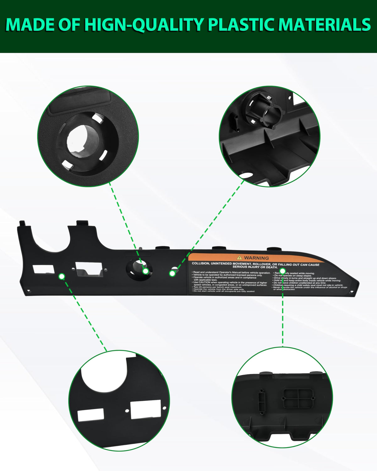 POKIAUTO instrument panel dash cover ships with mounting hardware and clear guidance.