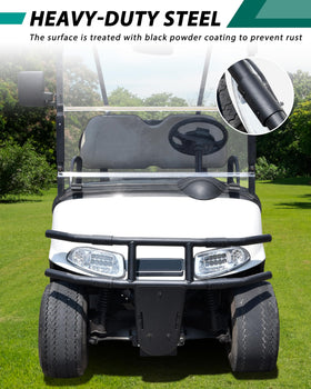 POKIAUTO steel tubing guard withstands impacts and outdoor weather.