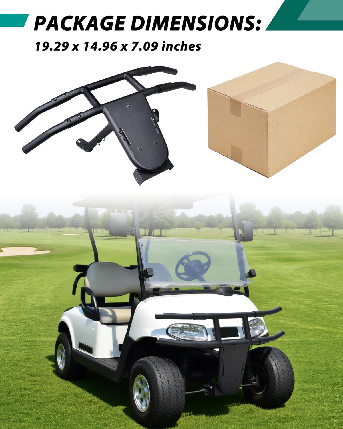 POKIAUTO front guard shields RXV from stumps and debris.