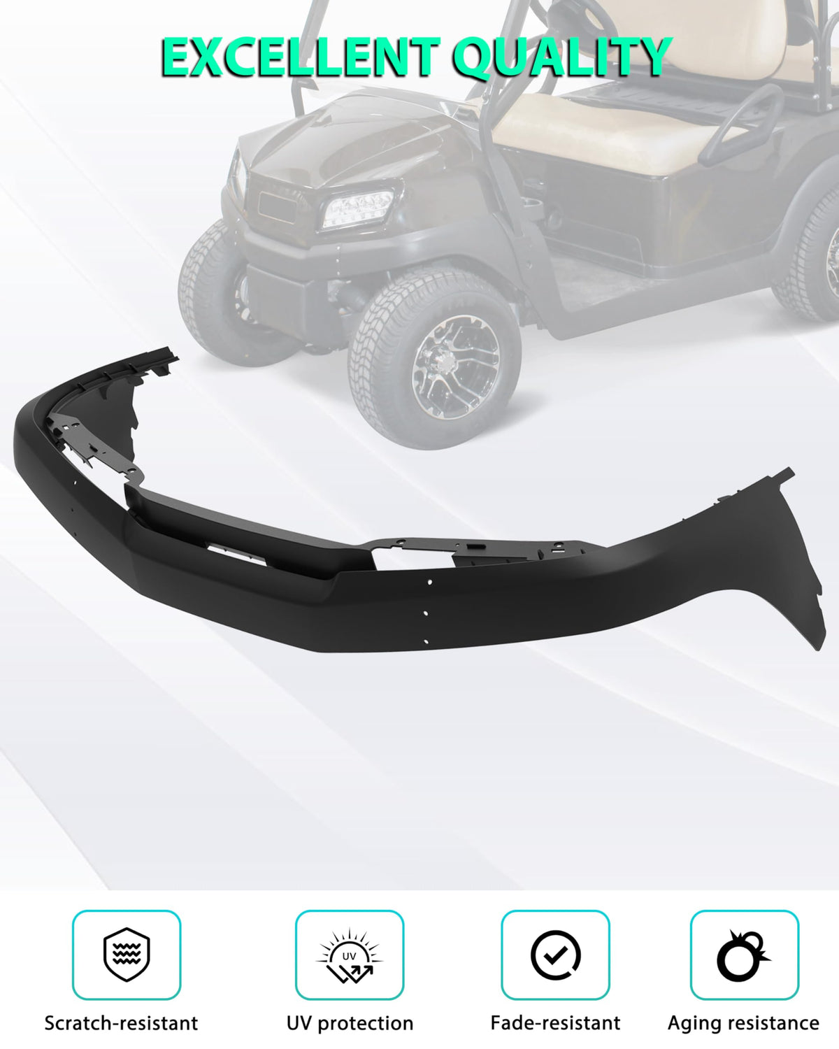 POKIAUTO high-impact plastic front fascia for durable Tempo replacement.