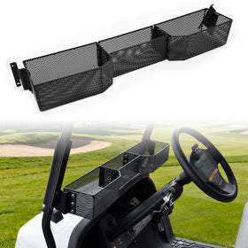 Pokiauto inner front storage basket on Club Car Tempo keeps keys and bottles organized.