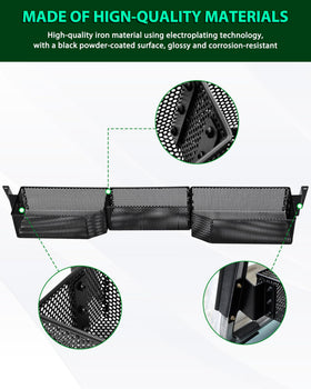 POKIAUTO front basket includes mounting brackets and screws for quick installation