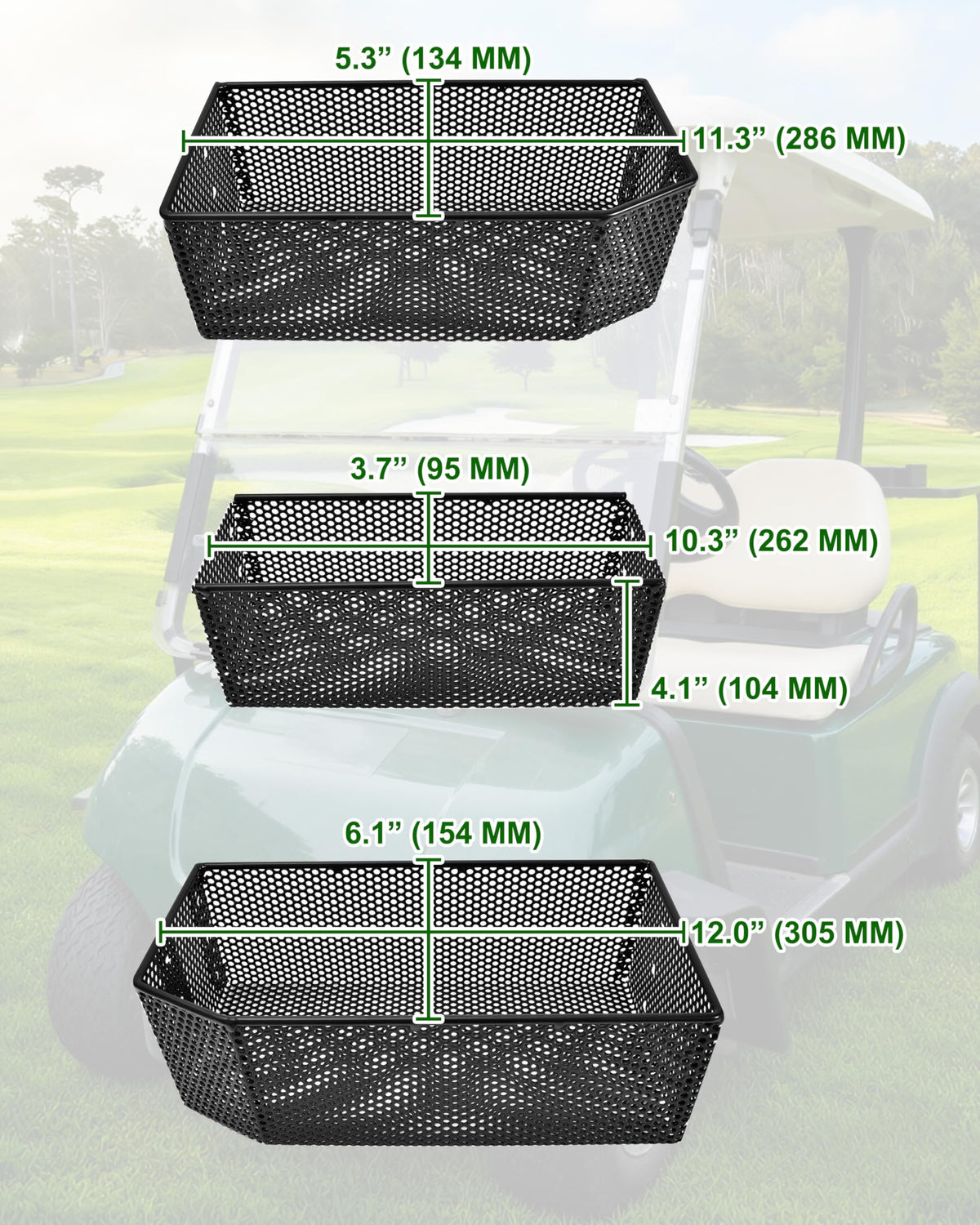 POKIAUTO black-coated front basket withstands weather and daily use