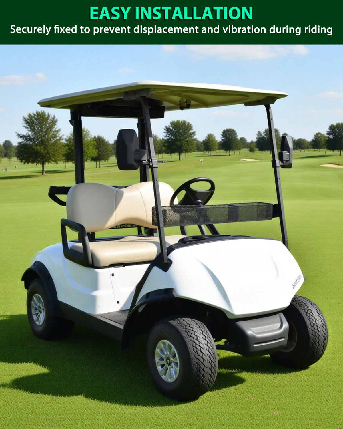 POKIAUTO powder-coated brackets provide durable attachment for golf carts