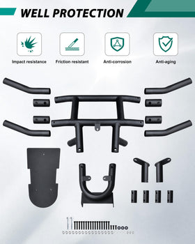 POKIAUTO bumper guard includes mounting hardware for quick setup.