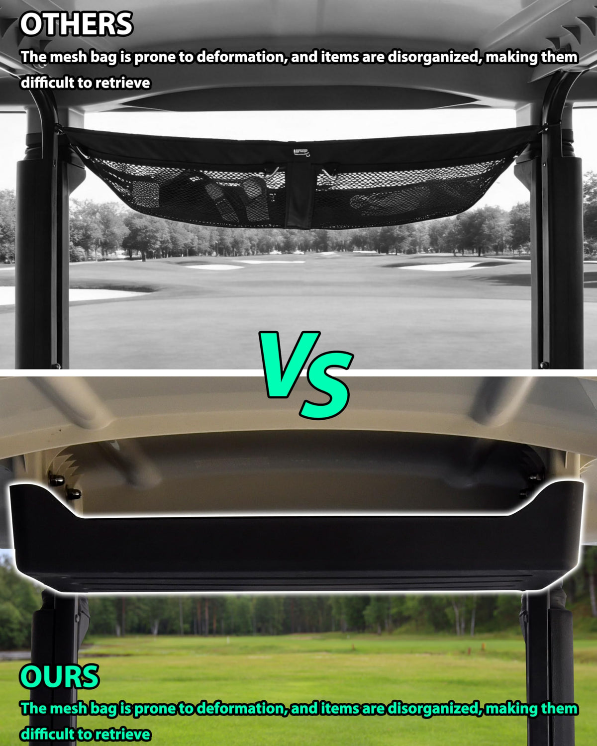 POKIAUTO overhead tray installed on ceiling for quick access to items