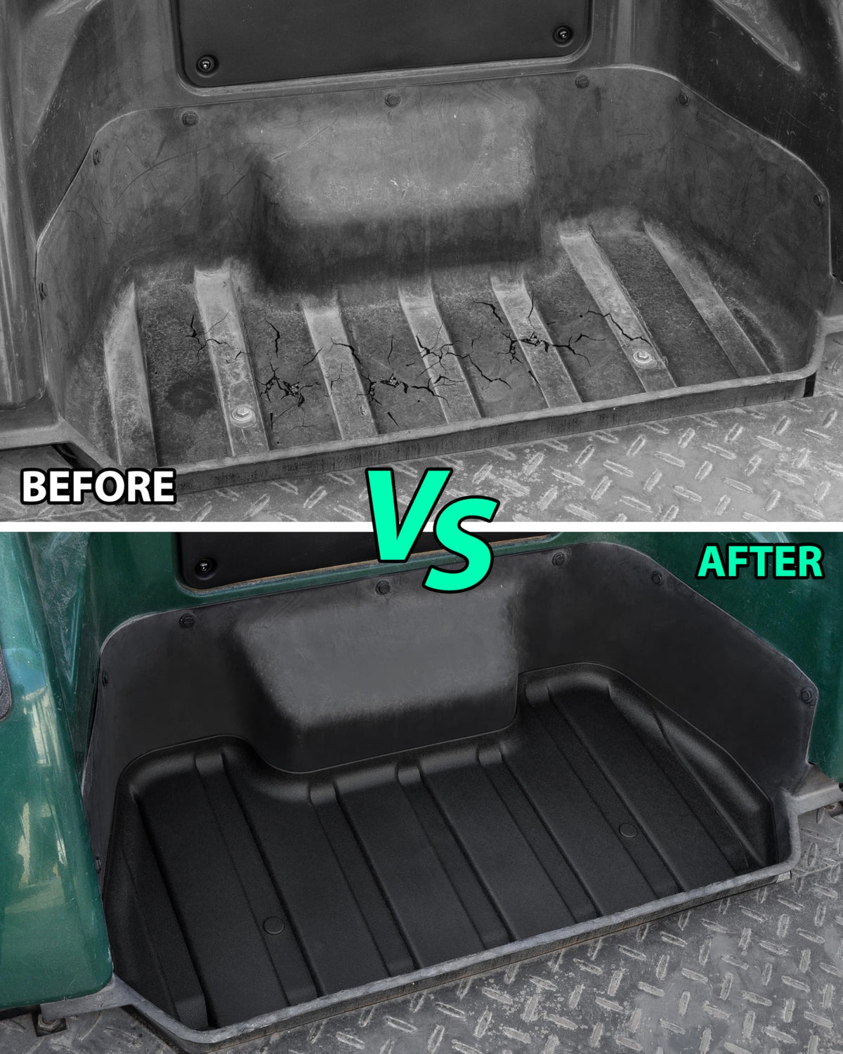 POKIAUTO Bag Well Mat reinforced-edge detail protects and strengthens the rear step.