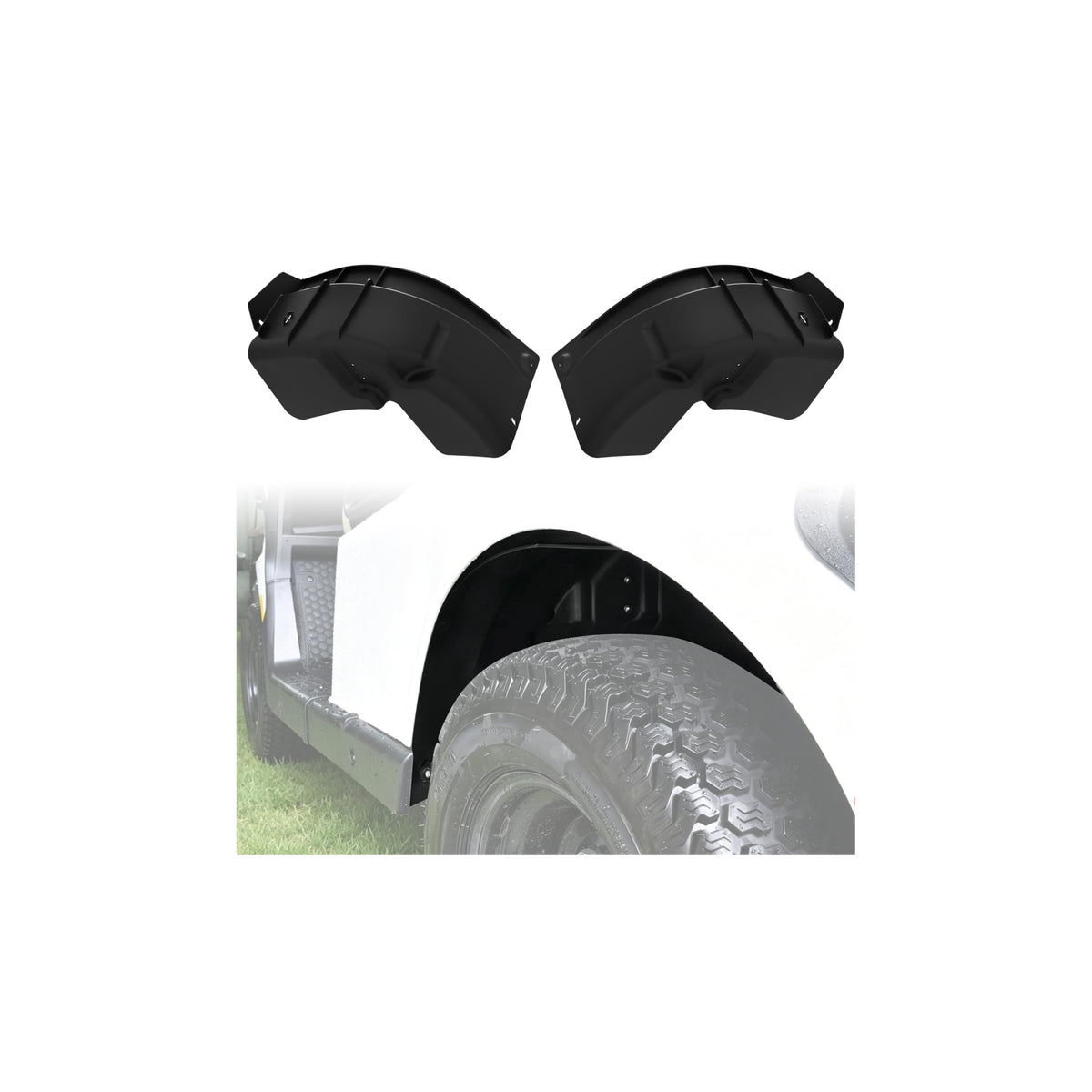 POKIAUTO rear splash guard for EZGO RXV Valor 2025 protects wheels from mud