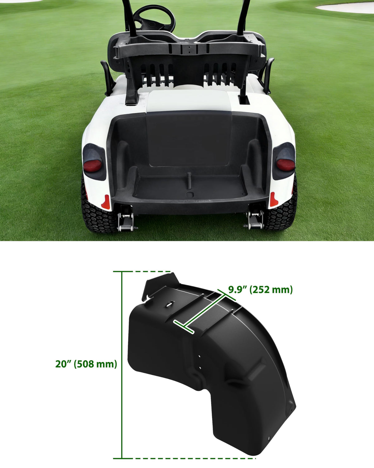 POKIAUTO protects suspension and reduces road spray on EZGO RXV Valor