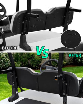 POKIAUTO seat back cap black finish highlights sleek, dirt-resistant appearance