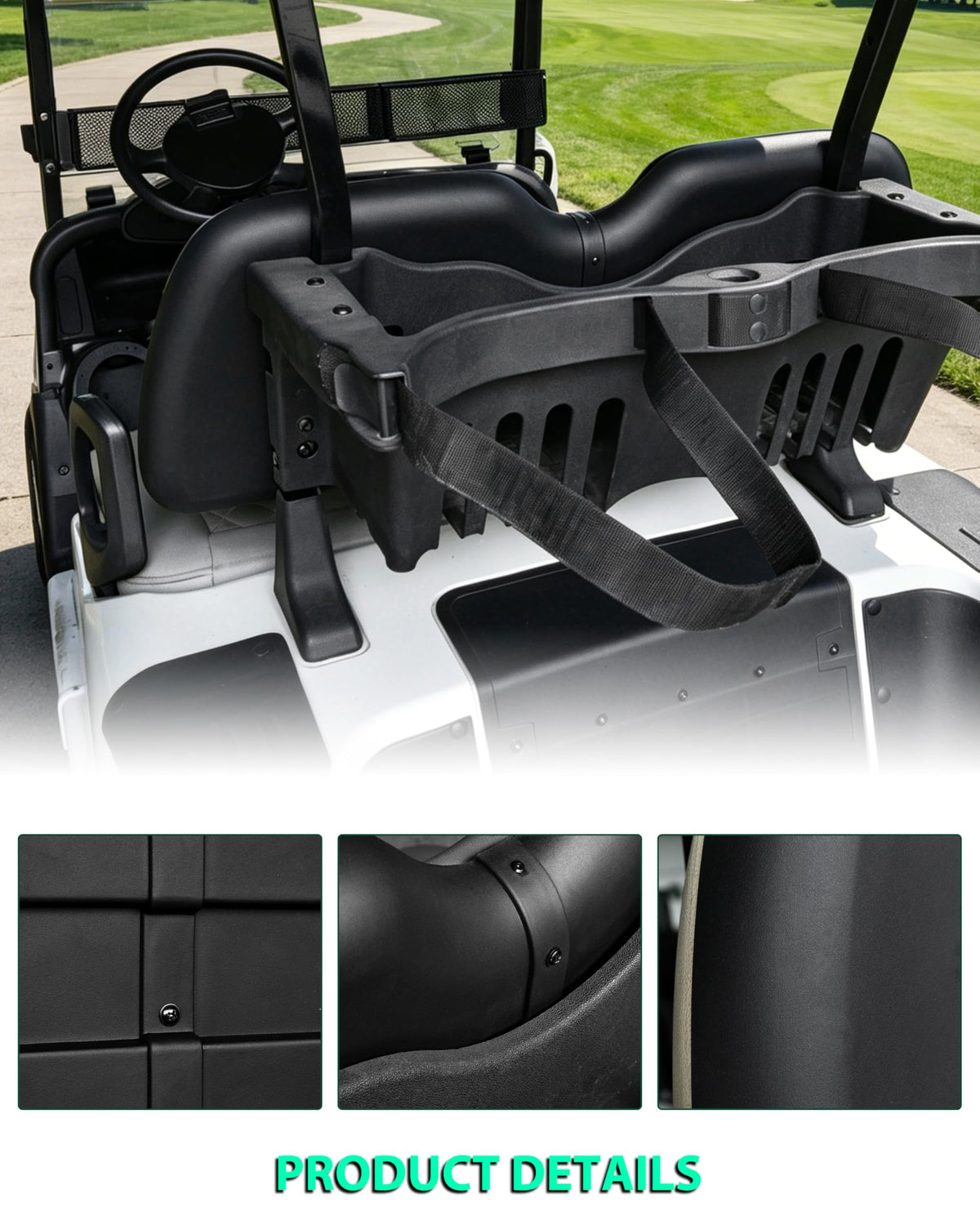 POKIAUTO seat back cap detail-material close-up reveals smooth dirt-resistant surface