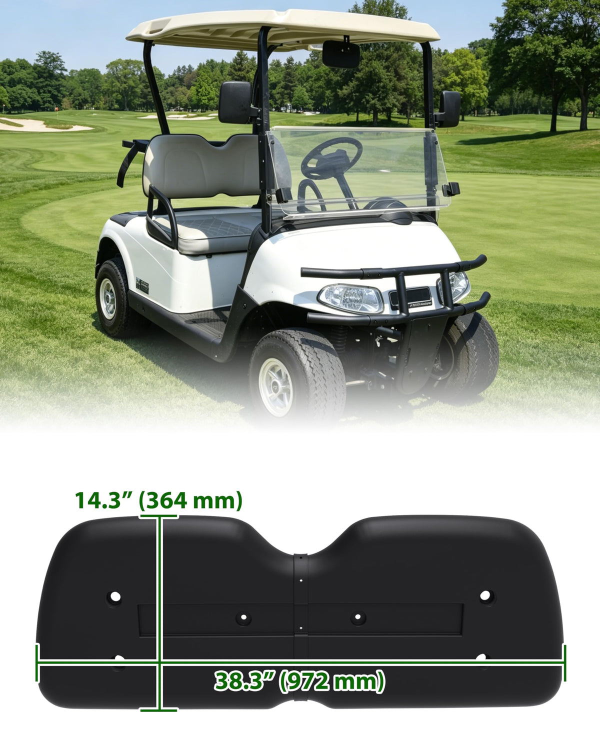 POKIAUTO seat back cap OEM replacement look-alike fits EZGO RXV precisely