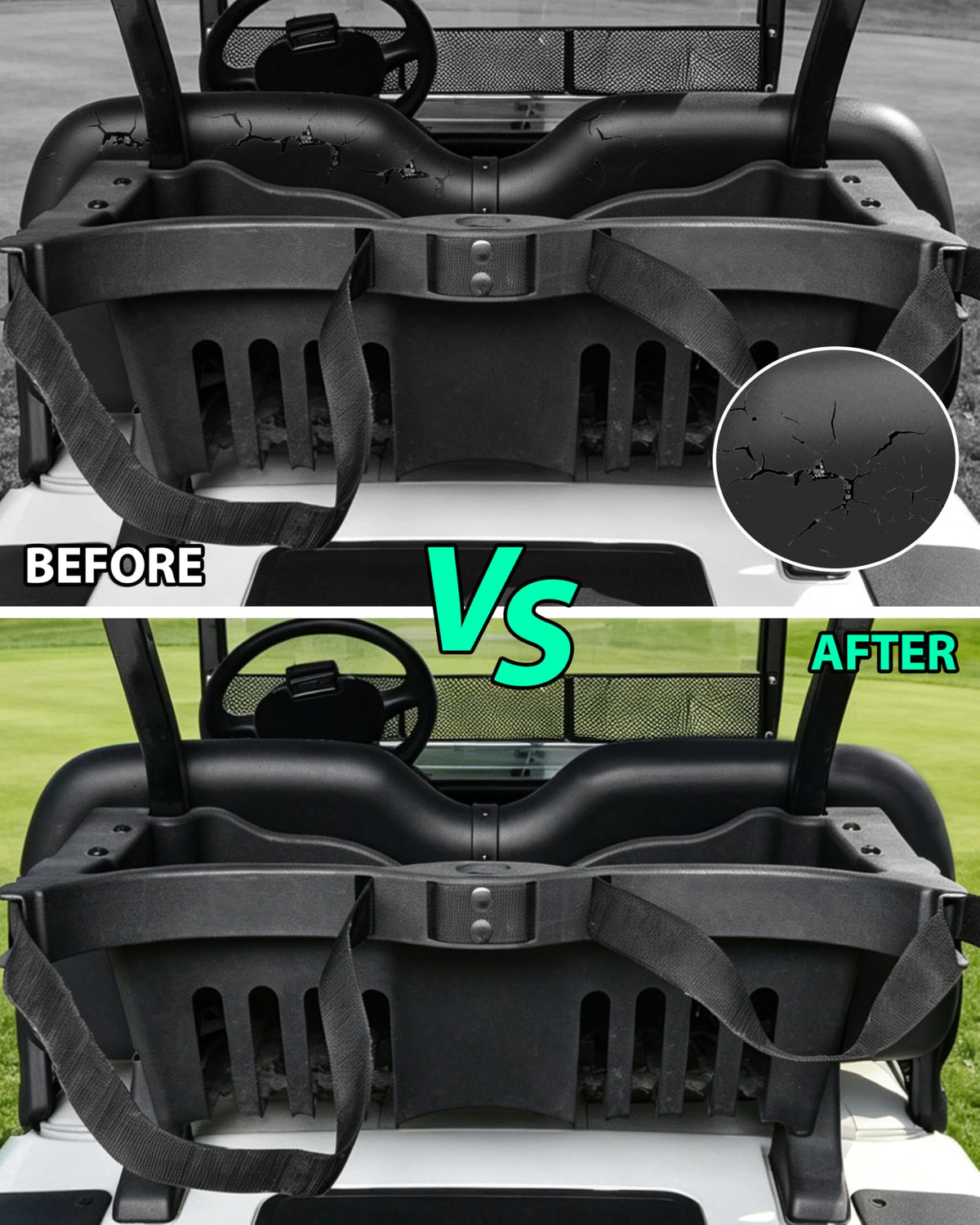 POKIAUTO seat back cap side view shows durable construction and everyday protection