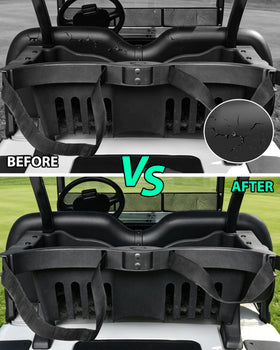 POKIAUTO seat back cap side view shows durable construction and everyday protection