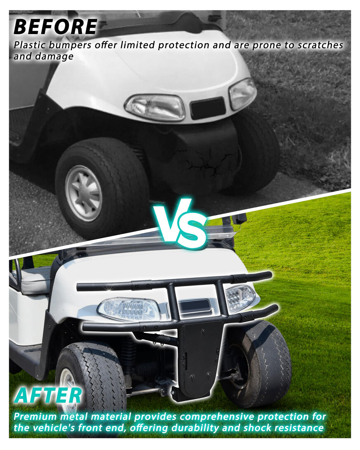 POKIAUTO bolt-on RXV bumper guard simplifies installation without drilling.