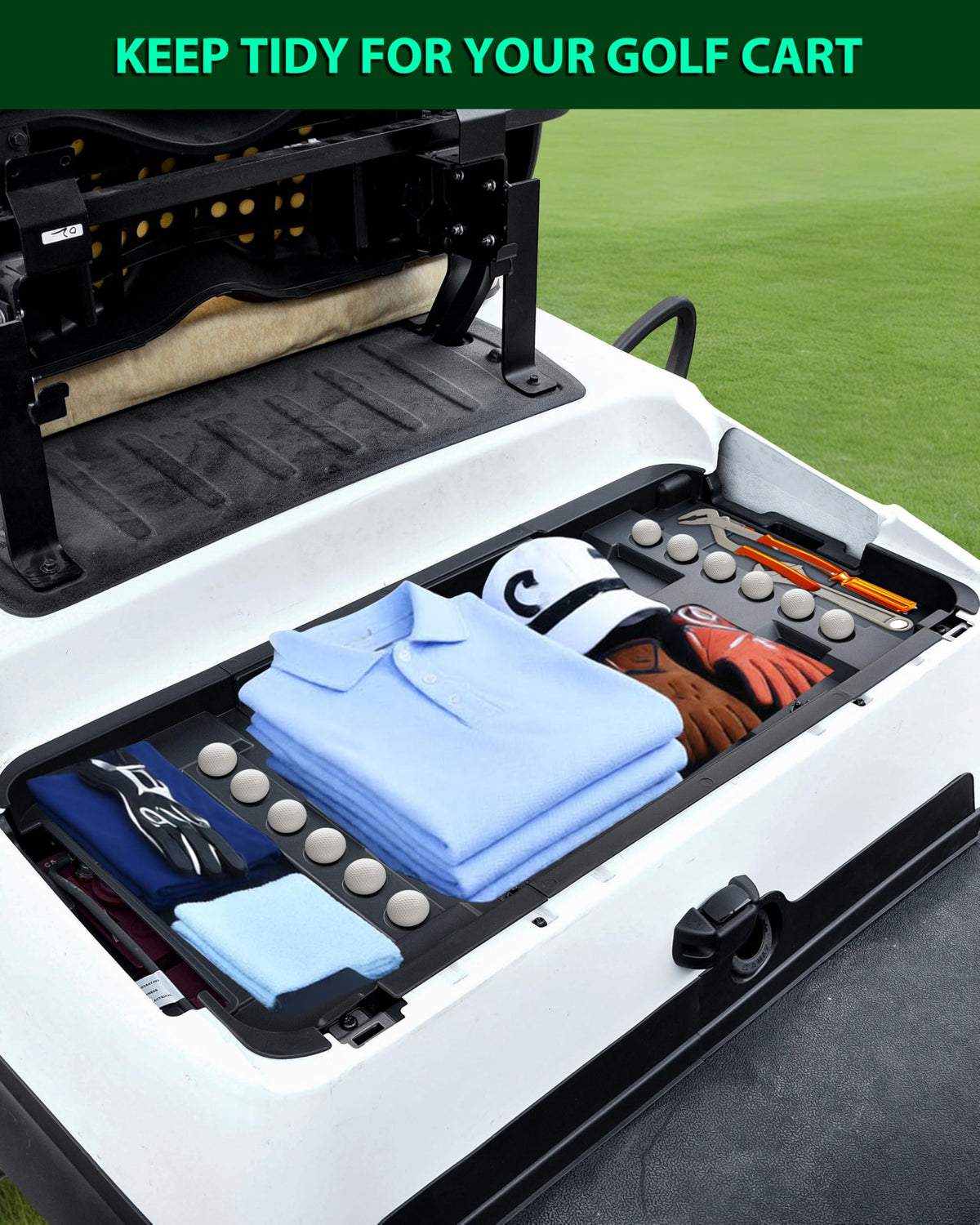 POKIAUTO storage tray fitment with Trojan battery ensures compatible placement.