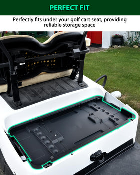 POKIAUTO storage tray inside seat organization for quick item access.